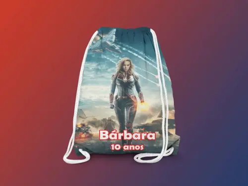 Mochilinha Personalizada Capitã Marvel