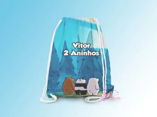 Mochilinha Personalizada Urso em Curso