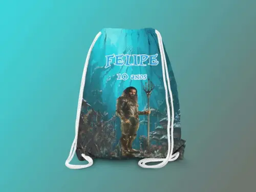 Mochilinha Personalizada Aquaman