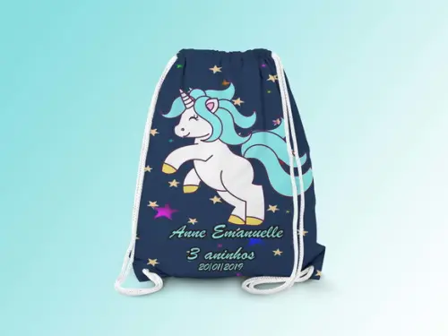 Mochilinha Personalizada Unicórnio