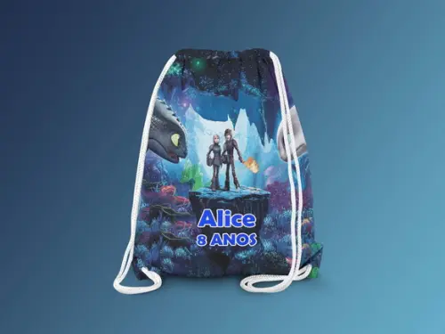 Mochilinha Personalizada Como treinar seu Dragão