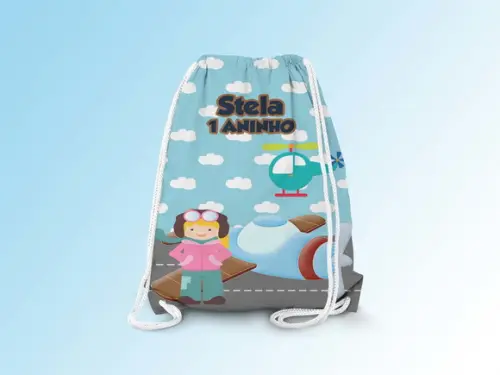Mochilinha Personalizada Aviadora