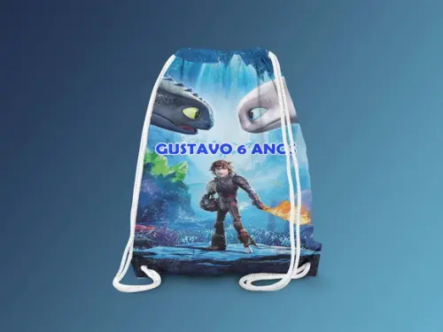 Mochilinha Personalizada Como treinar seu Dragão