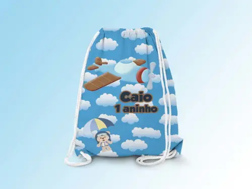 Mochilinha Personalizada Ursinho Aviador