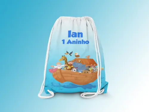 Mochilinha Personalizada a Arca de Noé