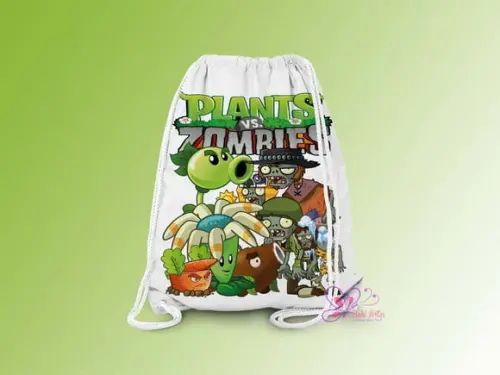 Mochilinha Personalizada Plants Vs Zombies