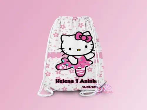 Mochilinha Personalizada Hello Kitty