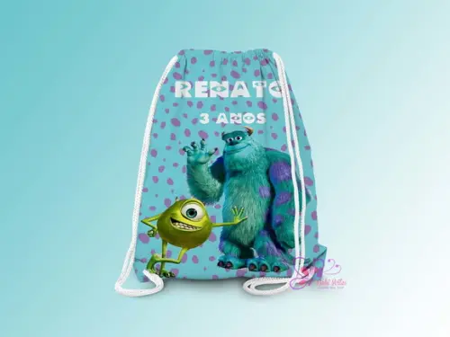 Mochilinha Personalizada Monstros Sa