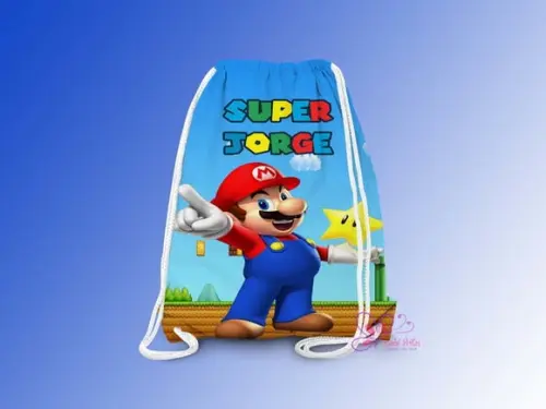 Mochilinha Personalizada Super Mario
