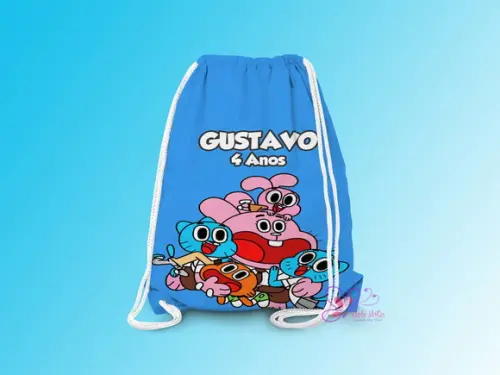 Mochilinha Personalizada Gumball