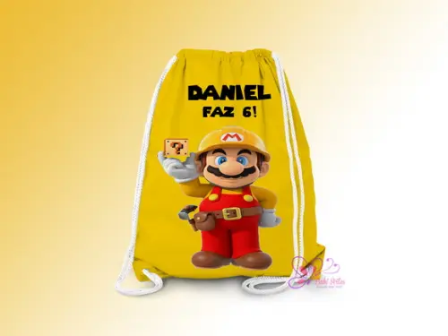 Mochilinha Personalizada Super Mario