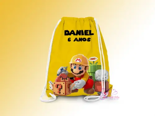 Mochilinha Personalizada Super Mario