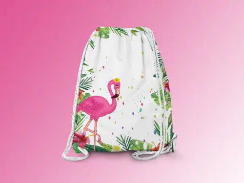 Mochilinha Personalizada Flamingos