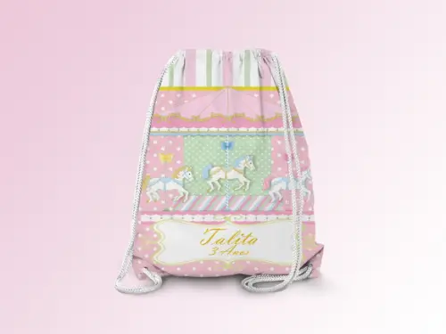 Mochilinha Personalizada Carrossel