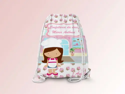 Mochilinha Personalizada Confeiteira