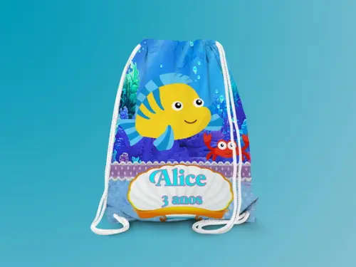 Mochilinha Personalizada A Pequena Sereia Cute