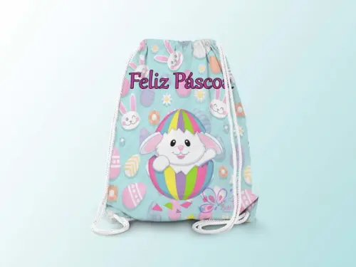 Mochilinha Personalizada 19x28cm Páscoa