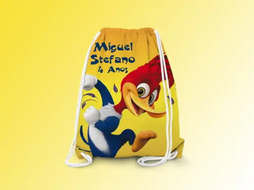 Mochilinha Personalizada Pica Pau