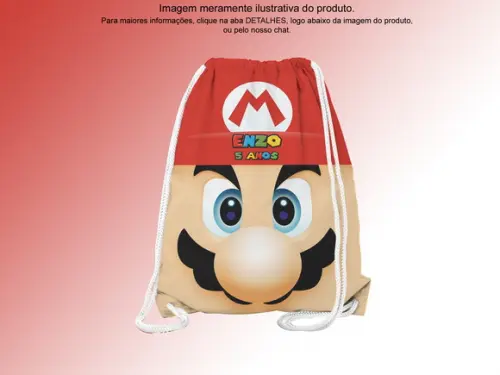 Mochilinha Personalizada Super Mario