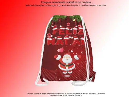 Mochilinha Personalizada Feliz Natal