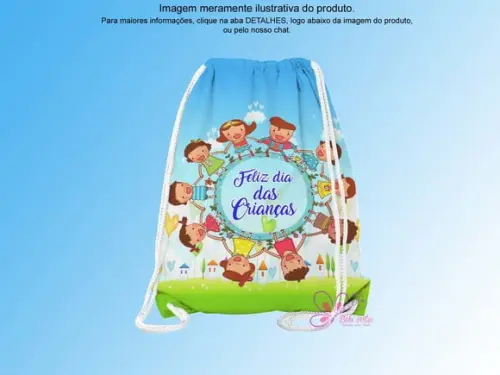 Mochilinha Personalizada 19x28cm Dia das Crianças