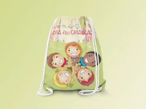 Mochilinha Personalizada 19x28cm Dia das Crianças