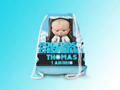 Mochilinha Personalizada 19x28cm Poderoso Chefinho