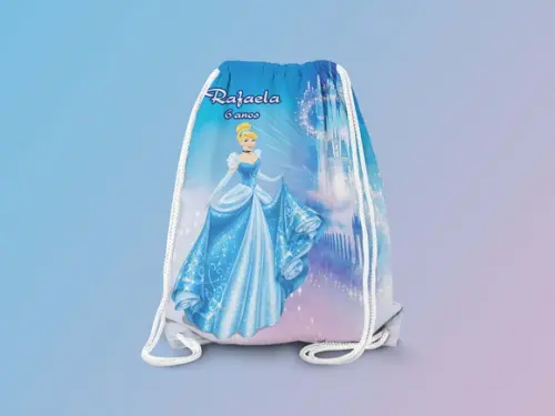 Mochilinha Personalizada Cinderela