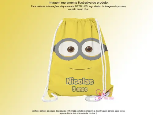 Mochilinha Personalizada Minions