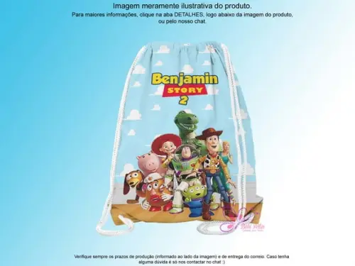 Mochilinha Personalizada 19x28cm Toy Story