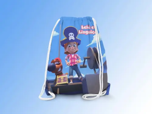 Mochilinha Personalizada Lele e Linguiça