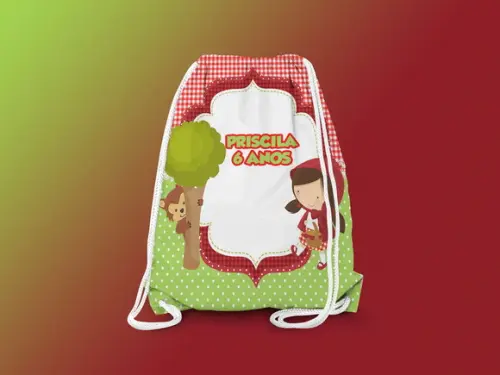 Mochilinha Personalizada Chapelzinho Vermelho