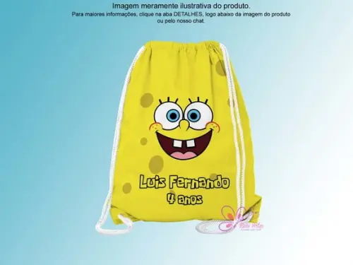 Mochilinha Personalizada Bob Esponja