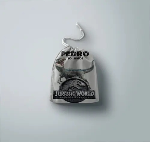 Saquinho Surpresa Personalizado Jurassic Word