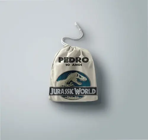 Saquinho Surpresa Personalizado Jurassic Word