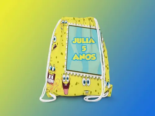 Mochilinha Personalizada Bob Esponja