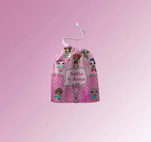 Saquinho Surpresa Personalizado 15x20cm Lol