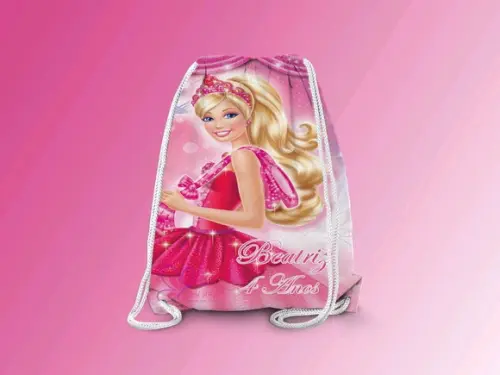 Mochilinha Personalizada 19x28cm Barbie