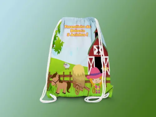 Mochilinha Personalizada Fazendinha