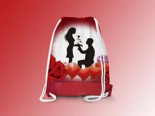 Mochilinha Personalizada O Amor Esta no Ar