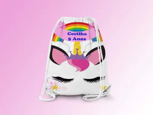 Mochilinha Personalizada Unicórnio