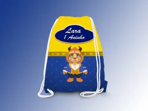 Mochilinha Personalizada A Bela e a Fera