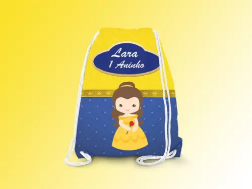 Mochilinha Personalizada A Bela e a Fera