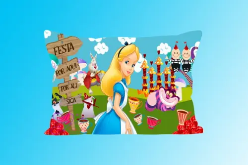 Almofadinha Personalizada 20x30 Alice no País da Maravilhas