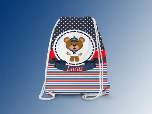 Mochilinha Personalizada Ursinho Marinheiro