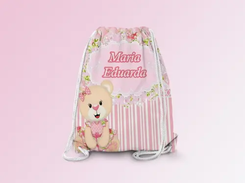 Mochilinha Personalizada Ursinho Realeza