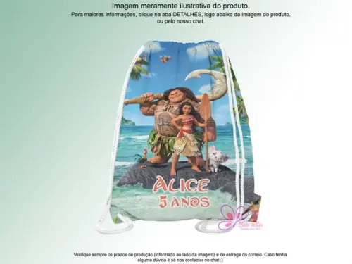 Mochilinha Personalizada Moana