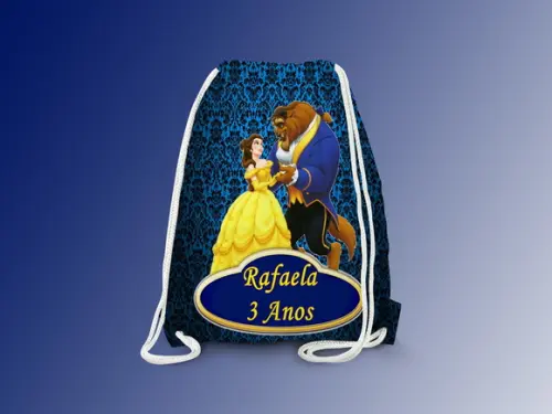 Mochilinha Personalizada A Bela e a Fera
