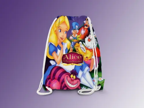 Mochilinha Personalizada Alice no Pais das Maravilhas