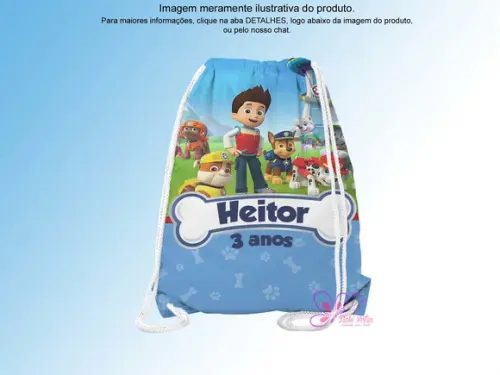 Mochilinha Personalizada Patrulha Canina